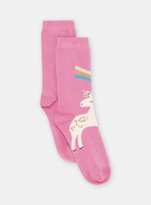Σετ Παιδικές Κάλτσες για Κορίτσια Ροζ Unicorn – ΚΟΚΚΙΝΟ