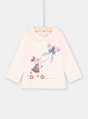 Βρεφική Μακρυμάνικη Μπλούζα για Κορίτσια Butterfly – ΚΟΚΚΙΝΟ