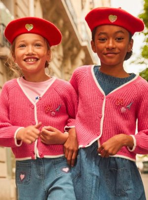 Παιδική Ζακέτα για Κορίτσια Sergent Major Pink Hearts – ΡΟΖ