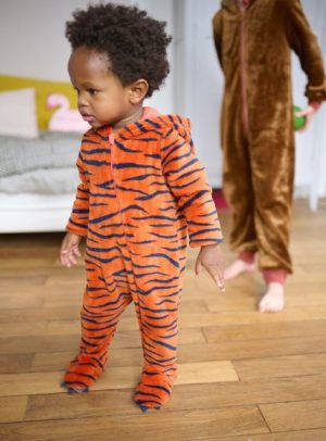 Βρεφική Ολόσωμη Πιτζάμα για Αγόρια Orange Tiger – ΡΟΖ