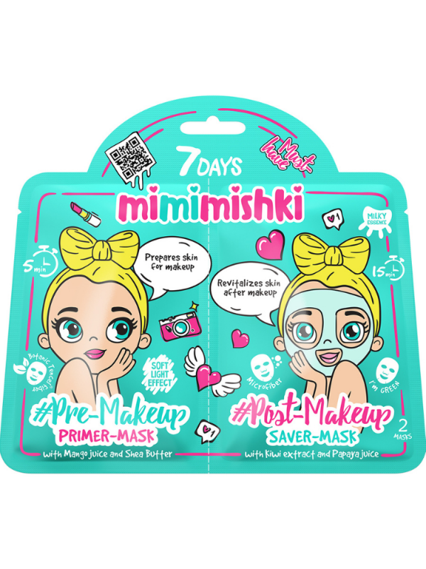 7days mimimishki primer mask pre makeup 25gr 25gr green 1613039131
