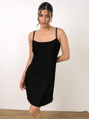 Glamorous Φόρεμα Με Ανοιχτή Πλάτη Μαύρο – Ladino
