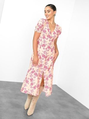 Glamorous Φόρεμα Σφηκοφωλιά Floral – Tarou