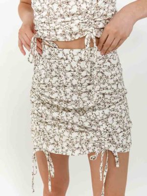 Glamorous Φούστα Mini Λευκή Με Λαχούρια – No More Lies