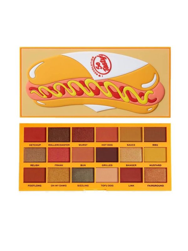 i heart revolution tasty eyeshadow palette hot dog