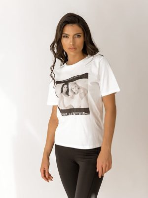Kendall + Kylie T-Shirt Κοντομάνικο Λευκό – Material Girls