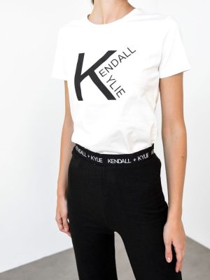Kendall + Kylie T-shirt Με Λογότυπο Λευκό – Farada