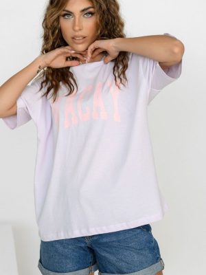 NOISY MAY T-Shirt Oversized Με Στάμπα Λιλά – Sunfalare