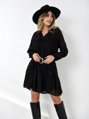 ONLY Φόρεμα Με Βολάν Μαύρο – Amperina