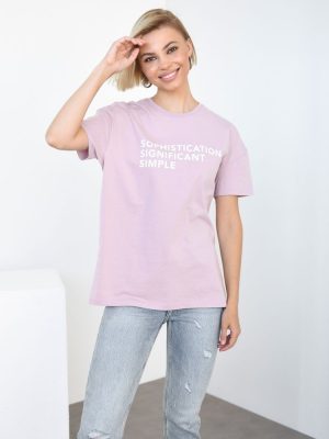 ONLY T-Shirt Oversized Ροζ – Sonifi