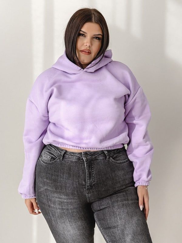 plus size womens hoodie lilac wilson 03