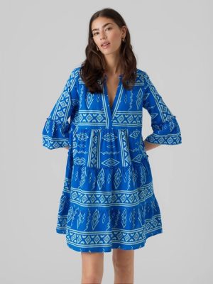Vero Moda Φόρεμα Aztec Μπλε – Istoy