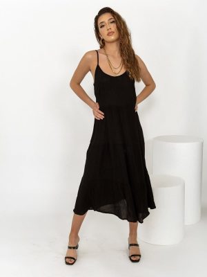 Vero Moda Φόρεμα Με Βολάν Μαύρο – Secret Garden