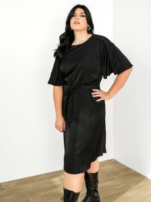 Vero Moda Φόρεμα Midi Μαύρο – Caouna