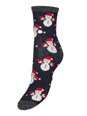 Vero Moda Κάλτσες Λεπτές Με Χριστουγεννιάτικο Μοτίβο Πολύχρωμη – Barbon