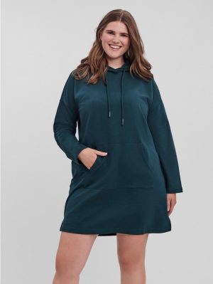 Vero Moda Φόρεμα Φούτερ Με Κουκούλα Πράσινο – Nepdaes
