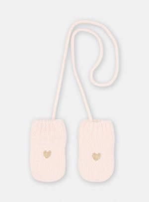 Βρεφικά Γάντια για Κορίτσια Pink Hearts – ΡΟΖ