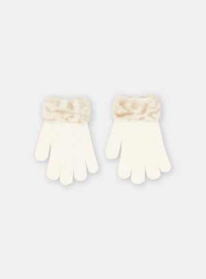 Παιδικά Γάντια για Κορίτσια White Fur – ΛΕΥΚΟ