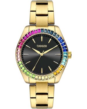 BREEZE Prismatic Crystals – 212411.6, Gold case with Stainless Steel Bracelet