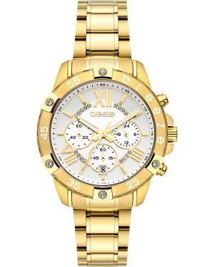 BREEZE Spectacolo Crystals Chronograph – 212441.1, Gold case with Stainless Steel Bracelet