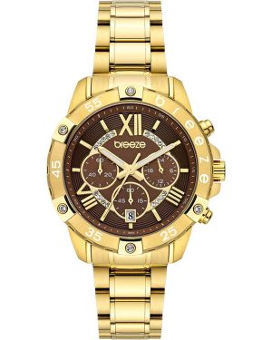 BREEZE Spectacolo Crystals Chronograph – 212441.8, Gold case with Stainless Steel Bracelet