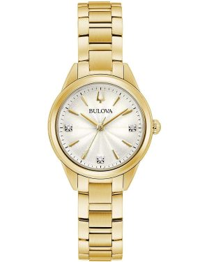 BULOVA Sutton Dial with 3 Diamonds – 97P150 Gold case with Stainless Steel Bracelet
