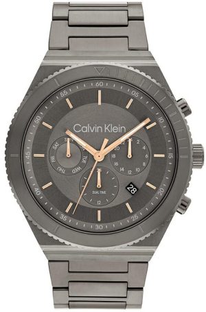 CALVIN KLEIN Men’s Multifunction – 25200304, Grey case with Stainless Steel Bracelet