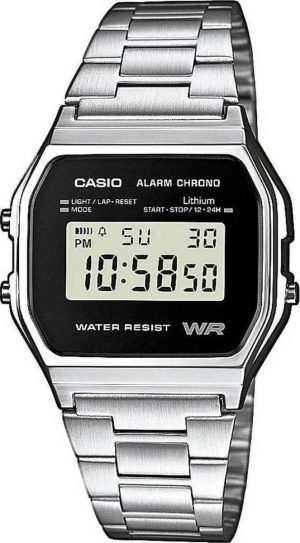 CASIO Collection – A-158WEA-1EF, Silver case with Stainless Steel Bracelet