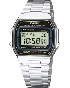 CASIO Collection – A-164WA-1VES, Silver case with Stainless Steel Bracelet