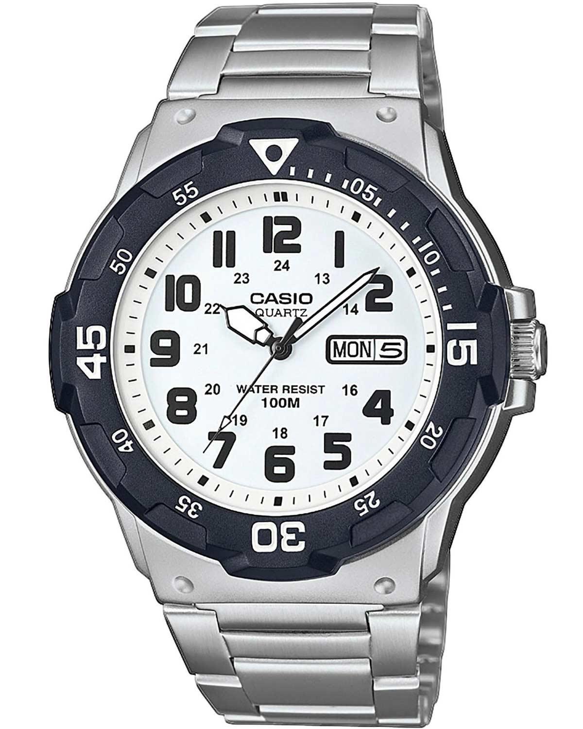 casio collection mrw 200hd 7bvef silver case with stainless steel bracelet image1