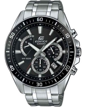 CASIO Edifice Chronograph – EFR-552D-1AVUEF Silver case, with Stainless Steel Bracelet