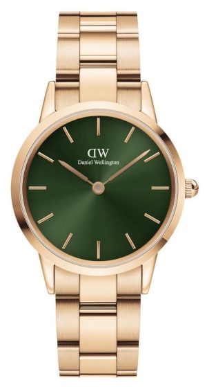 DANIEL WELLINGTON Iconic Link Emerald – DW00100420, Rose Gold case with Stainless Steel Bracelet