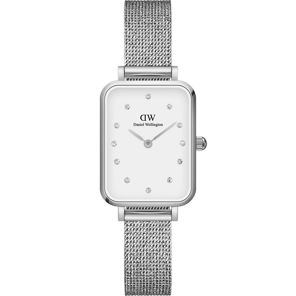 daniel wellington quadro lumine pressed sterling dw00100597 silver case with stainless steel bracelet image1