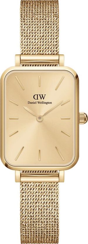 DANIEL WELLINGTON Quadro Pressed Unitone – DW00100485, Gold case with Stainless Steel Bracelet