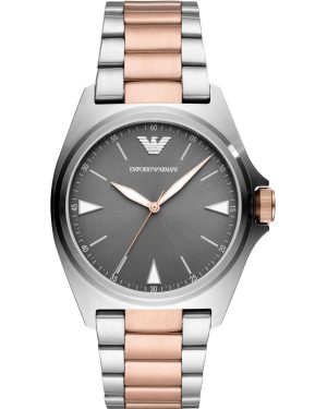 EMPORIO ARMANI Mens – AR11256, Silver case with Stainless Steel Bracelet