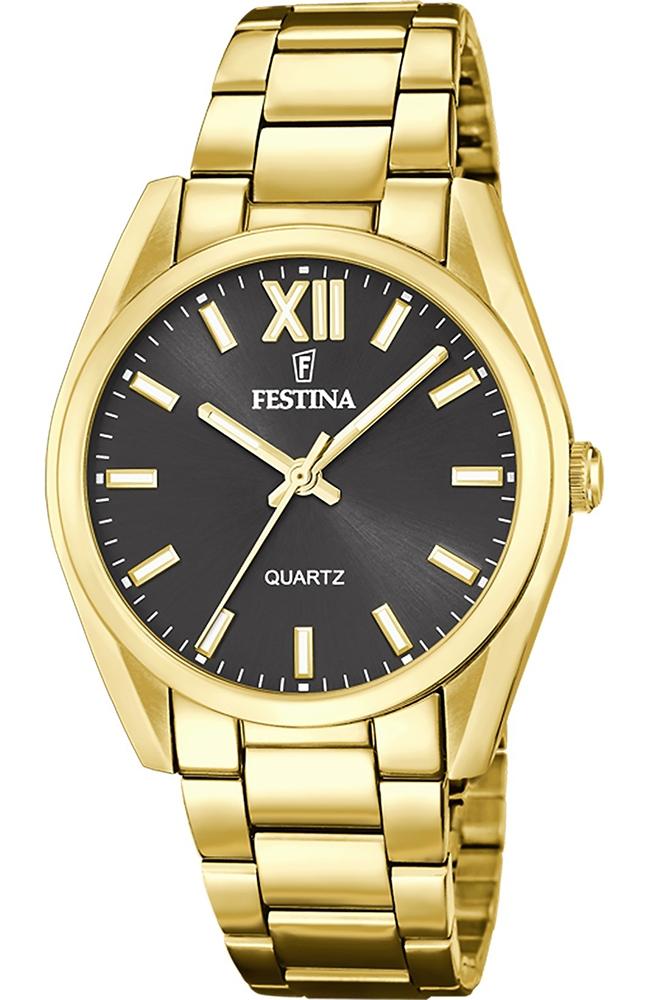 festina alegria ladies f20640 6 gold case with stainless steel bracelet image1