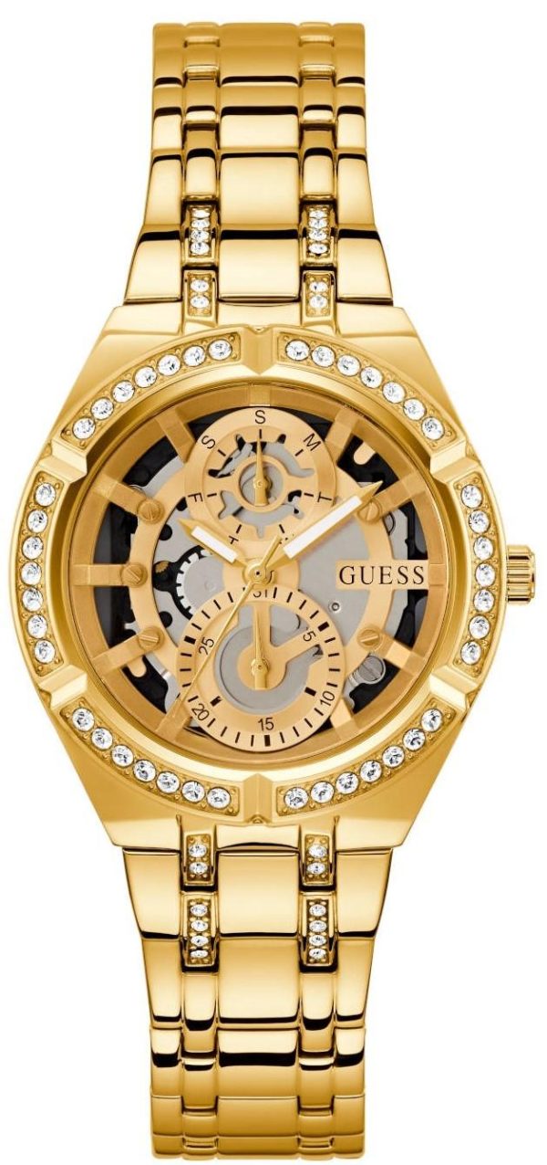 guess allara gw0604l2 gold case with stainless steel bracelet image1