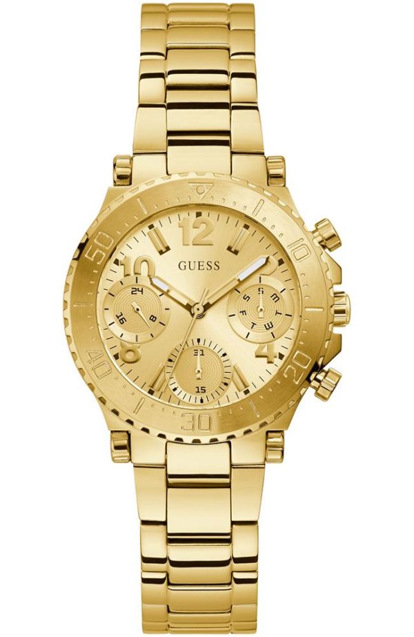 guess cosmic ladies gw0465l1 gold case with stainless steel bracelet image1