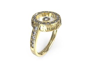 GUESS STEEL Δαχτυλίδι από Ανοξείδωτο ατσάλι Gold JUBR03257JWYG/54