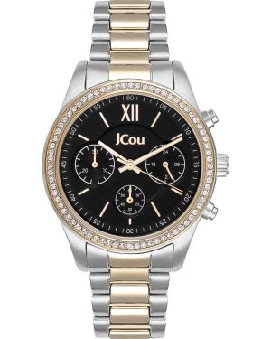 JCOU Valerie Crystals Chronograph – JU19069-4, Silver case with Stainless Steel Bracelet