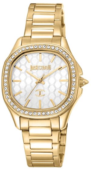JUST CAVALLI Quadro – JC1L263M0055, Gold case with Stainless Steel Bracelet