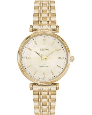 LE DOM Bliss Crystals – LD.1497-3, Gold case with Stainless Steel Bracelet