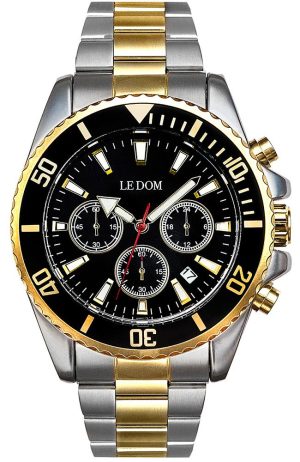LE DOM Collection Chronograph – LD.1494-4, Silver case with Stainless Steel Bracelet