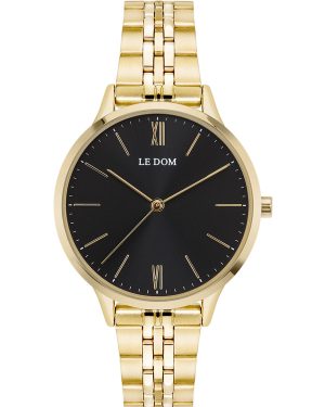 LE DOM Essence – LD.1275-5, Gold case with Stainless Steel Bracelet