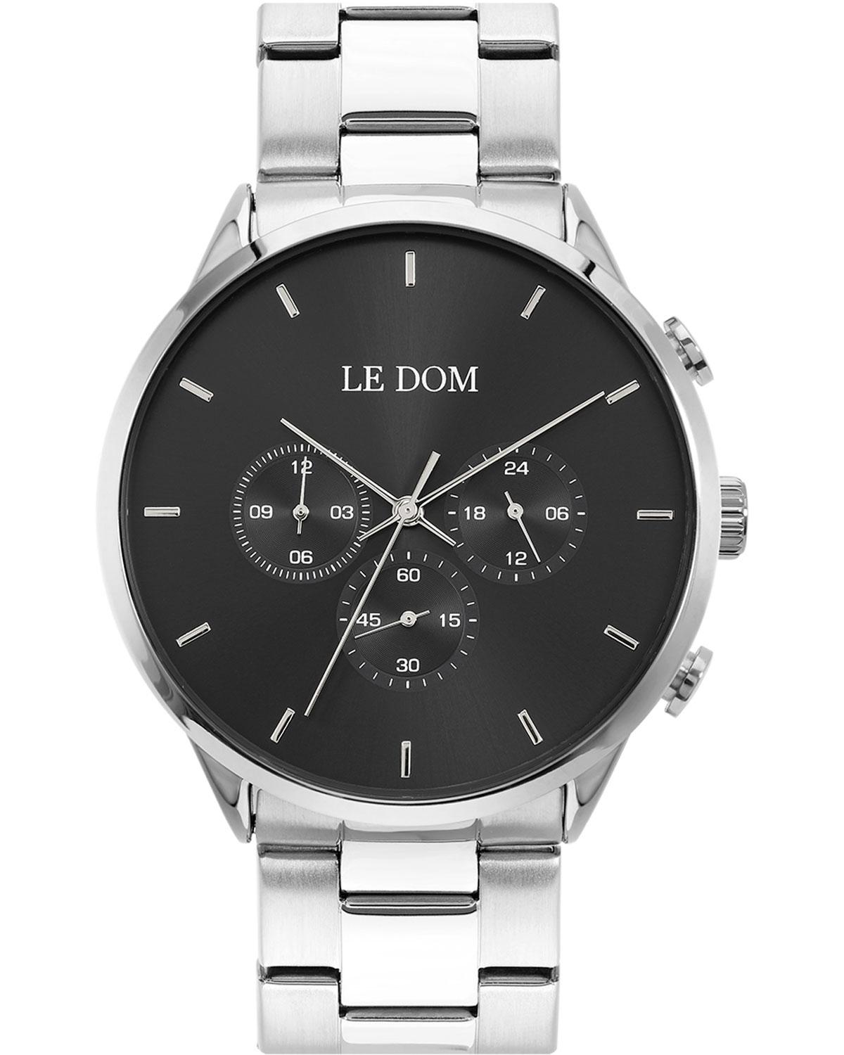 le dom principal chronograph ld 1436 1 silver case with stainless steel bracelet image1