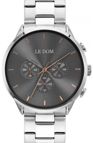 LE DOM Principal Chronograph – LD.1436-10, Silver case with Stainless Steel Bracelet