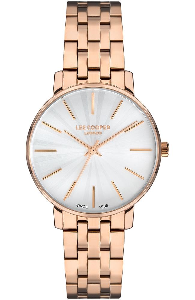 lee cooper ladies lc07338 430 rose gold case with stainless steel bracelet image1
