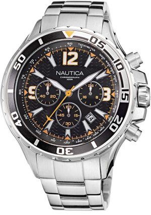 NAUTICA NST Chronograph – NAPNSS217, Silver case with Stainless Steel Bracelet
