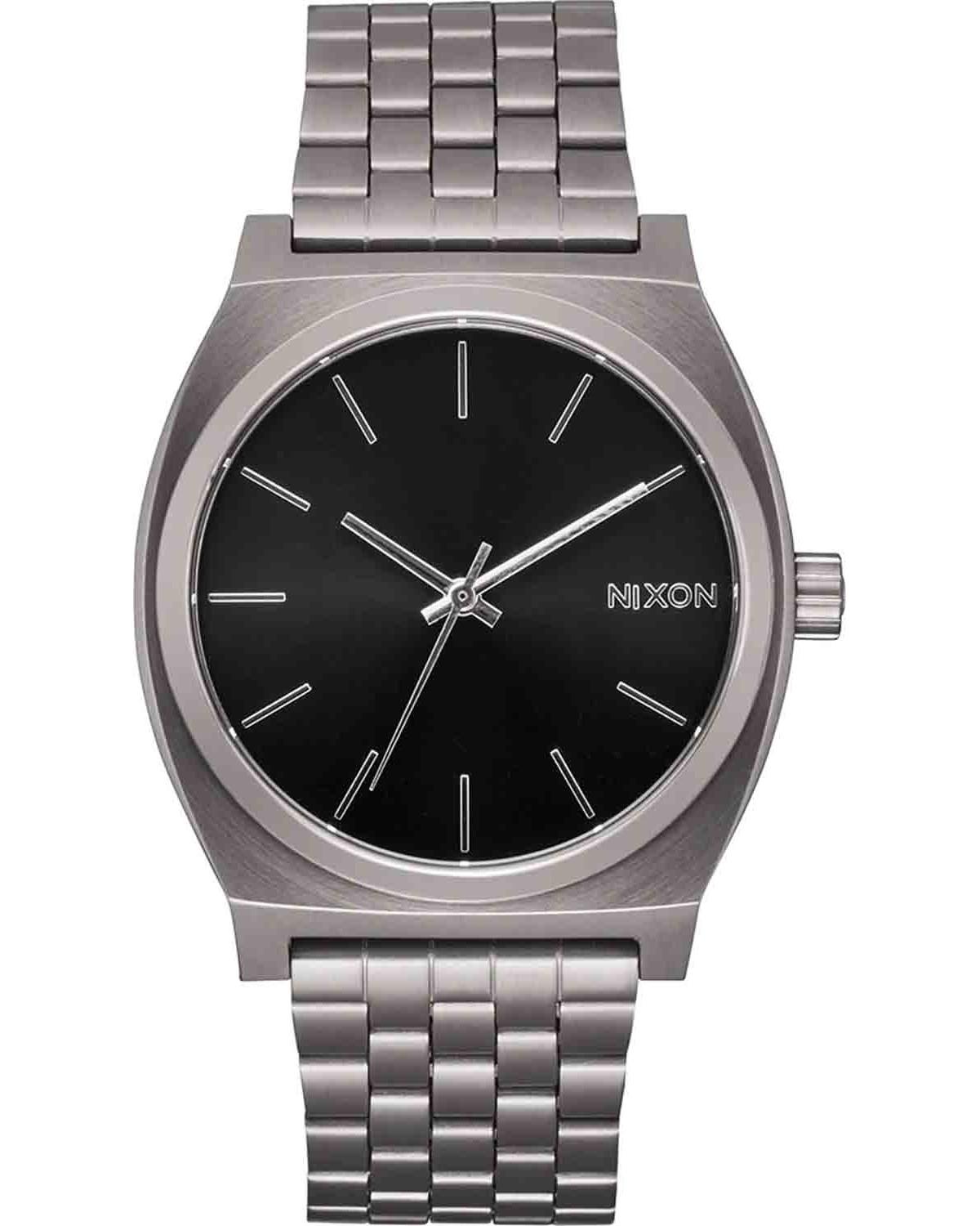 nixon time teller a045 5084 00 grey case with stainless steel bracelet image1