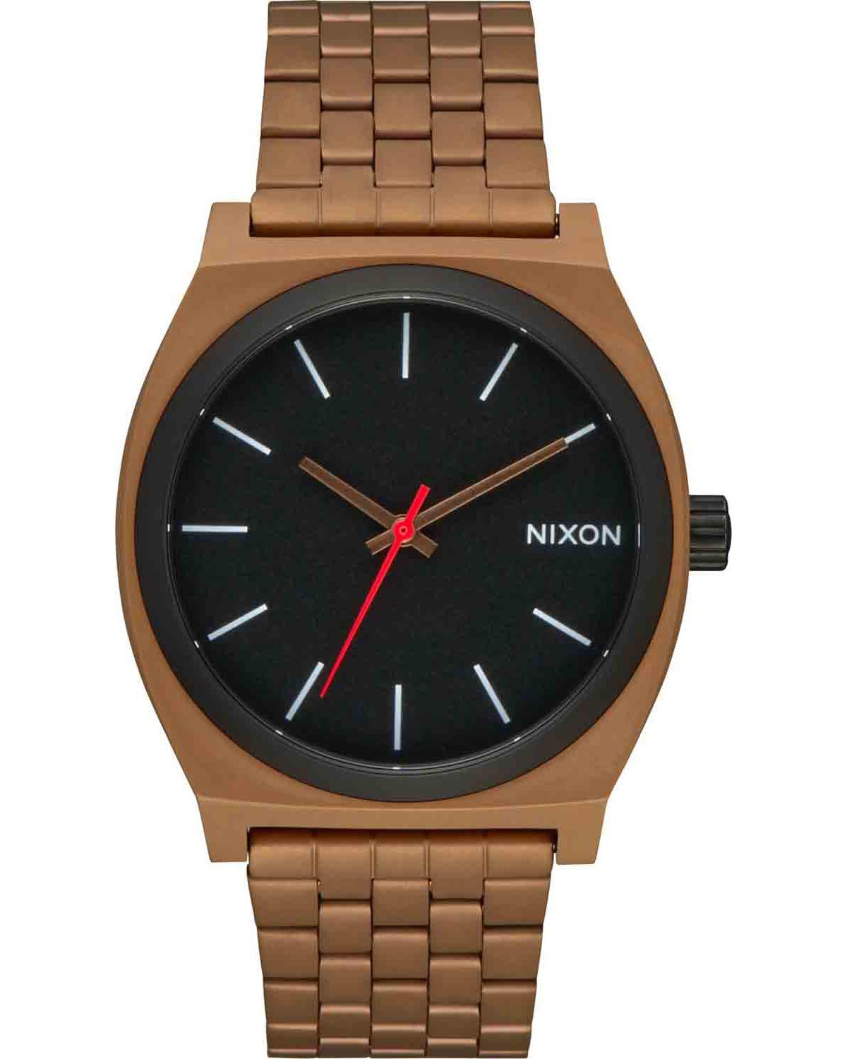 nixon time teller a045 5145 00 brown case with stainless steel bracelet image1